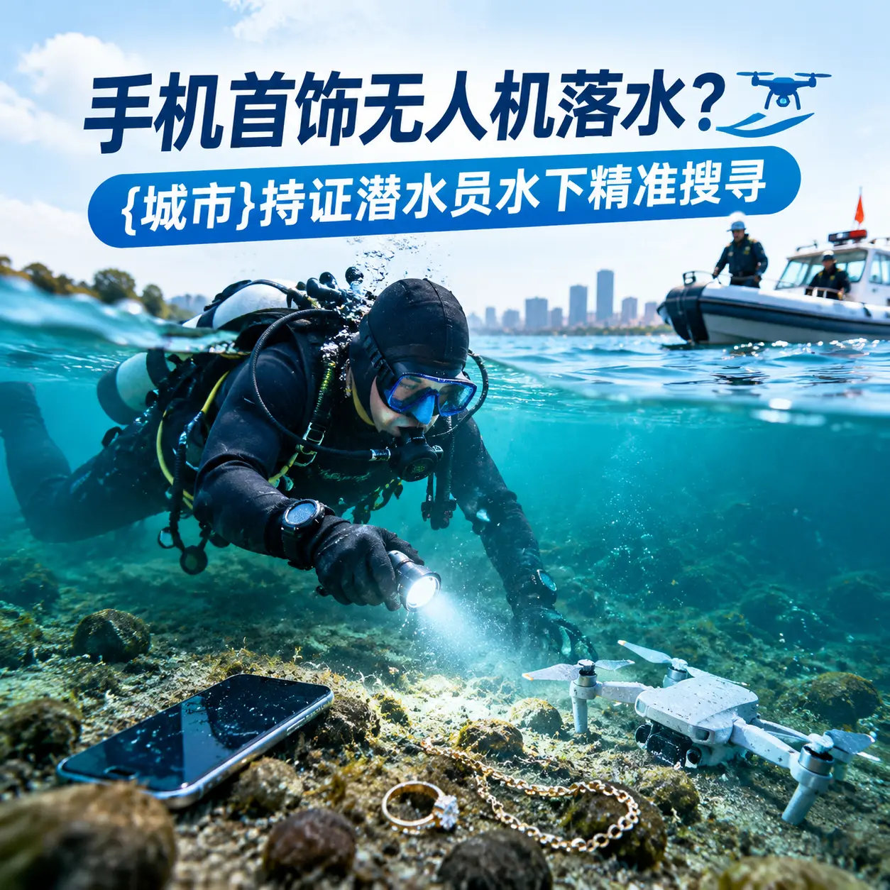 手机首饰无人机落水？恩施持证潜水员水下精准搜寻